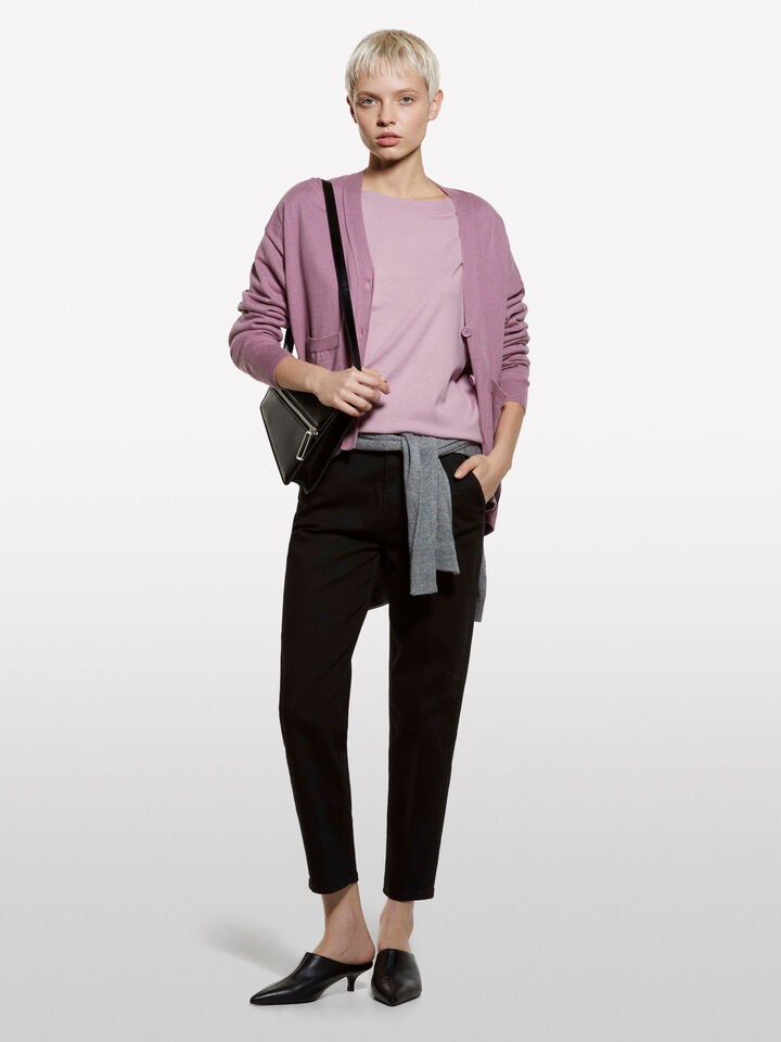 Jean chino slim noir style 71 - jeans coupe slim pour femme - Noir | Sisley image number 1